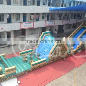 Giant Interactive Military Boot Camp Inflatable Obstacle Course for Sale, Adult Inflatable Obstacle Course thumbnail-1