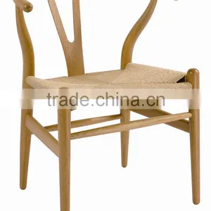 Antique Y-Shape Restaurant Furniture Solid Wood Arm Chair thumbnail-4