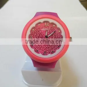 Summer Fashion Watermelon Plastic Watches for Children thumbnail-1