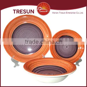 Round Shape 18pcs Handpainted Ceramic Dinnerware/stoneware Dinnerset Tableware Made in China thumbnail-6