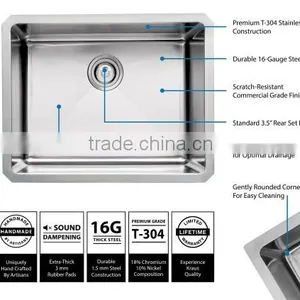 Undermount Stainless Kitchen Sink With CUPC Certificate Stackable Sink Hand Wash Sink thumbnail-4