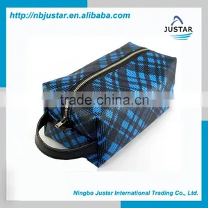 Newest Fashion Promotional Vintage Blue Heavy Duty Waxed Men's Dopp Kit thumbnail-1