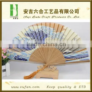 High Quality Silk Bamboo Fan ,business Gift Item,Japanese Fan thumbnail-1