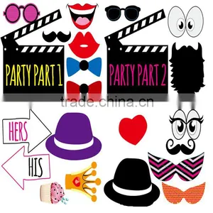 STOCK for Wedding, Birthday, Party - Fun Accessories Glass Cap Moustache Lips Bow Ties, Pack of 31Wisehands Photo Booth Props thumbnail-6