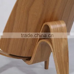 Replica CH07 Plywood Hans Wegner Shell Chair thumbnail-3