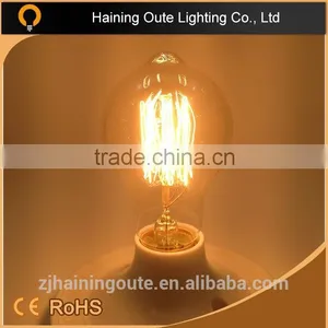 Wholesale E27 220v Edison Bulb Decorative Lighting Bulb With Wooden Lamp Holder thumbnail-3