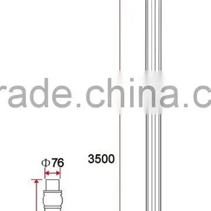 B006 Aluminum Sand Casting Decorative Outdoor Lighting Poles thumbnail-2