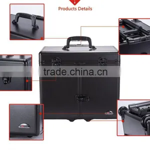 Professional Aluminum Makeup Case 4 Stackable/Removable Trays With Adjustable Dividers thumbnail-5