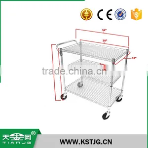 TJG High Quality Stainless Steel Restaurant All-Purpose Utility Cart Trolley Dolly thumbnail-2