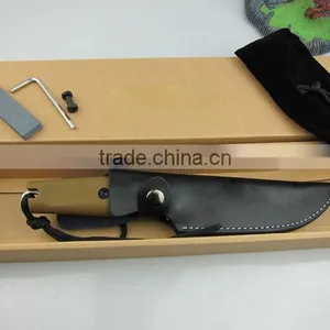 OEM Rubber Handle Fixed Blade Hunting Knife thumbnail-6
