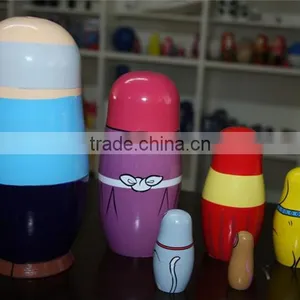 Wooden Diy Toy Nesting Doll Decoration for Home thumbnail-2