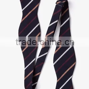Simple Strip Wool Customized Double Side Mens Bow Tie Self Tie thumbnail-4
