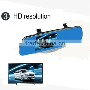 4.3inch Front/rear Camera Car Dvr Rearview Mirror Monitor With Built in Dvr thumbnail-3