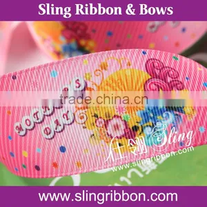 100% Polyester Grosgrain Heat Transfer Printed Ribbon thumbnail-1