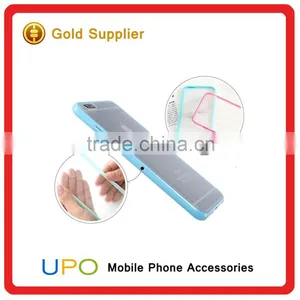 Flexible Soft Gel Tpu Bumper and Slim Transparent Hard PC Plastic Back Clear Case Cover for IPhone 6 6s thumbnail-5