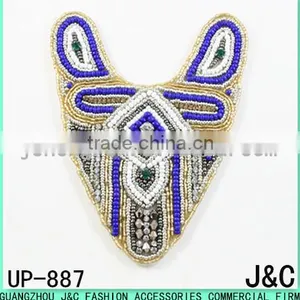 2017 the Latest Blue Beaded Ladies Sandals Uppers thumbnail-1