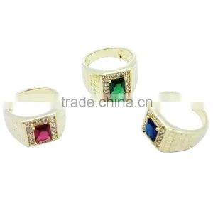 Fashion Man Ring With Gemstone Cheap Man Brass Ring thumbnail-2
