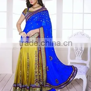 MULTI COLOUR GEORGETTE SAREE thumbnail-4
