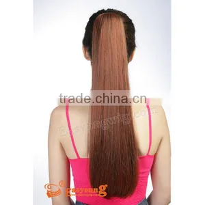 Buy 100% Synthetic Fiber Red Hair Claw Clip Ponytail Hair Pieces for Women thumbnail-2