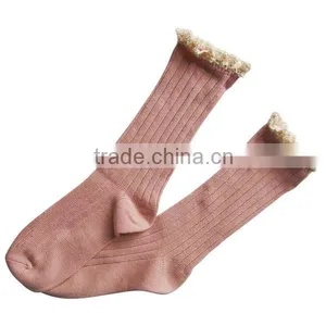 GSW-54 Custom Wholesale Spring Lesbian Cotton Ladies Women Socks With Lace thumbnail-1