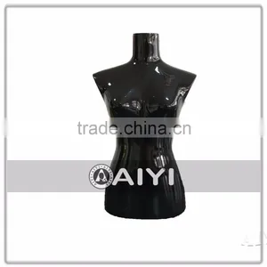 Mini Black Glossy 1/2 Half Torso Mannequin thumbnail-1