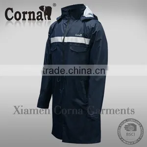 New Designer Hooded Waterproof Raincoat Winter Long Jacket Men thumbnail-1