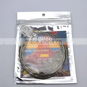 Amola ET100 010-046 Bright Tone Round Wound Ulra Thin Coating Nickel Plating Winding Electric Guitar Strings thumbnail-3