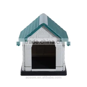 Pawhut 35"L x 27"W x 27"H Plastic Snap Together Outdoor Dog House thumbnail-2