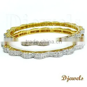 Diamond Gold Bangles, Diamond Bangles, Bangles Jewelry thumbnail-3