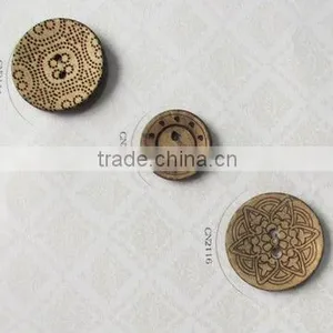 2--hole Natural Coconut Button for Garment thumbnail-1