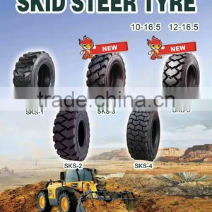 Chinese Skid Steer Wheel Barrow Tire 10-16.5 12-16.5 Wholesale Tire15-19.5 11L-16 thumbnail-1