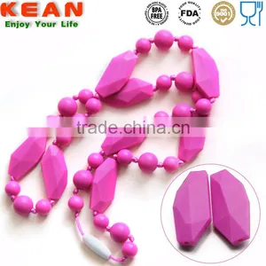 China BPA Free Jewellery Silicone Baby Teething Necklaces thumbnail-5
