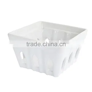 Square Berry Basket, White thumbnail-1