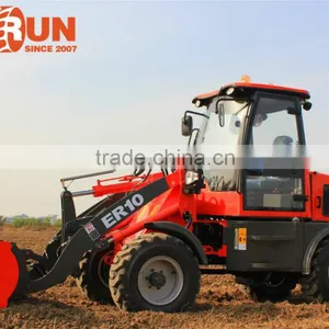 Everun Brand Farming Tools 1.0 Ton Compact Wheel Loader With Mixer Bucket thumbnail-5
