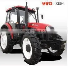 YTO Wheel Tractors Hot Sale 804 80hp YTO Engine With Cabin Agricultural Tractor 4WD thumbnail-1
