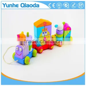 Colorful Wood Stocking Train Toys Animal Shape Blocks Education Gift thumbnail-6