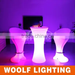 Modern Illuminated RGB High Table Led KTV Bar Stool thumbnail-3