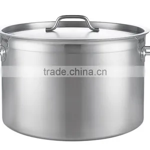 Two Handle Sauce Pan Saucepan Cooker Family Restaurant Hotell Usage High Body Stainless Steel Stock Pot With Lid thumbnail-5