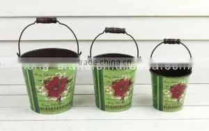 Target Audit Passed! Christmas Decorative Metal Round Tin Bucket With Lid thumbnail-1