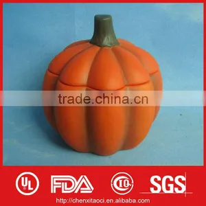 Ceramic Dolomite Fruit Jar Apple Candy Teabag Sauce Jar Pear Cookie Jar Pumpkin Candle Holder thumbnail-1