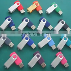 Rotary Metal USB Flash Driver/ Metal Clip Swivel USB Stick thumbnail-1