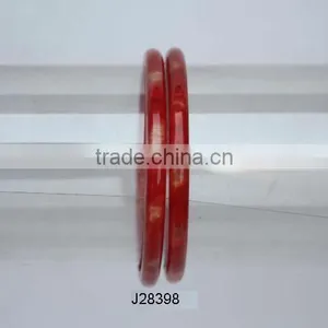 Red Resin Bangles Set of 2 Pcs Available in All Colours thumbnail-1