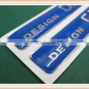 2015 China Manfucture 2 DOMED Design STICKERS Silver on Blue thumbnail-2