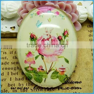 Best Selling Various Images Oval Flat Round Back Glass Gemstone Photo Jewelry Cabochons thumbnail-5