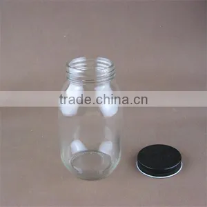 Black Iron Lid Different Size and Different Volume Glass Jar With Lid thumbnail-2