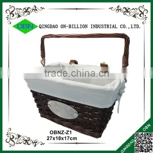 Bulk Cheap Wicker Basket With Handle for Bike thumbnail-1