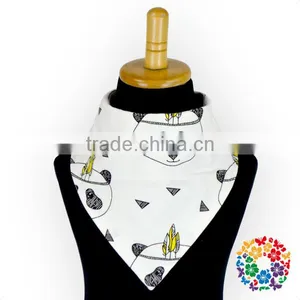 Wholesale Cartoon Animal Print Bandana Bibs, Baby Bandana Drool Bib With Snap thumbnail-1