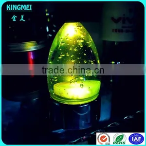 Battery Operated Color Changing Led Lights Aluminium Metal Base Crystal Bubble Led Table Lamp thumbnail-4