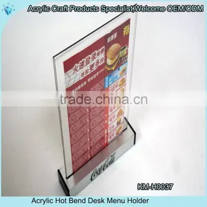 Acrylic Hot Bend Desk Menu Holder thumbnail-1