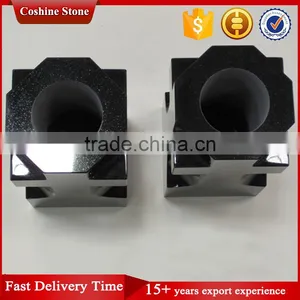 Shanxi Black Granite Cemetery Flower Vase For Headstone thumbnail-2